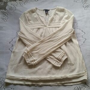 White linen boho top